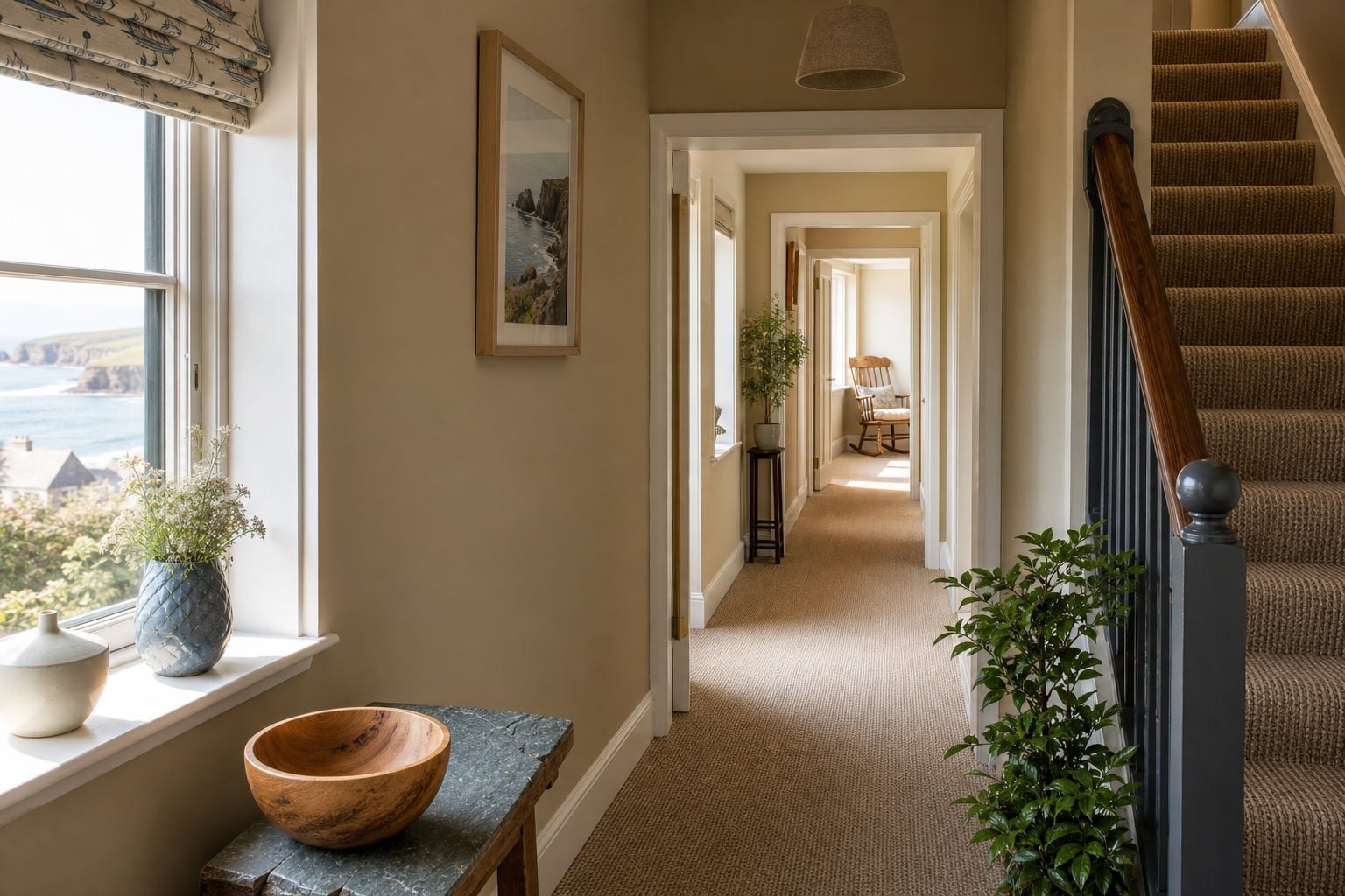 Welcoming Pembrokeshire guest house stair landing