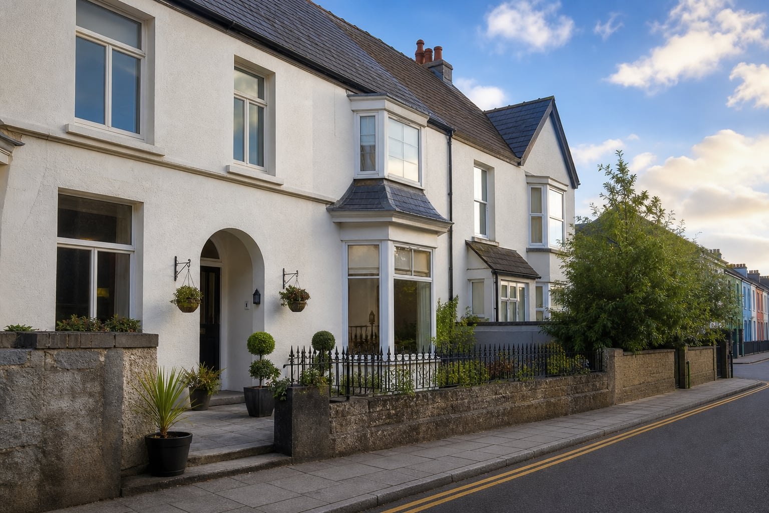 Haverfordwest guest house exterior on a quiet street