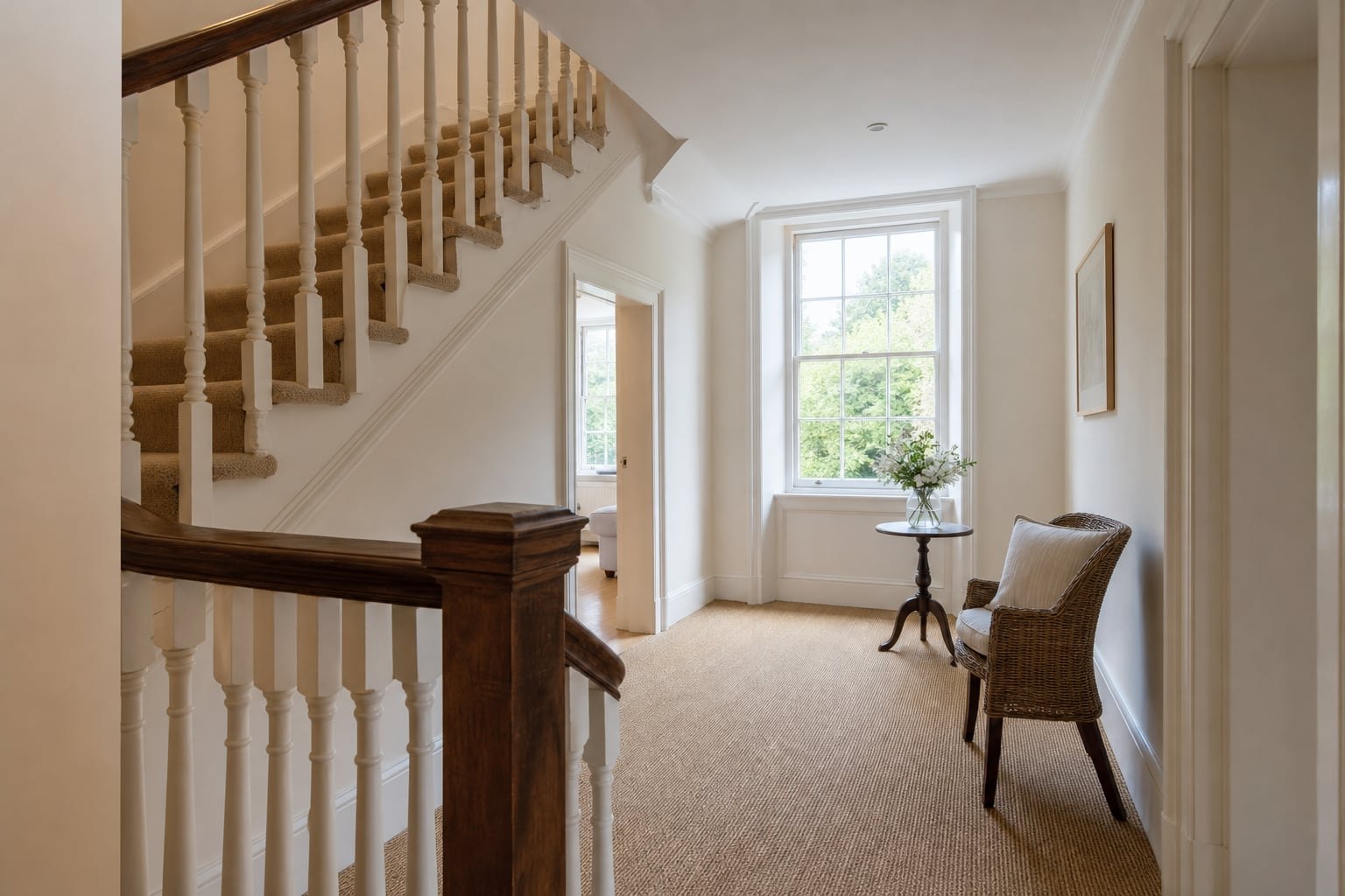Opposite view of the stair landing