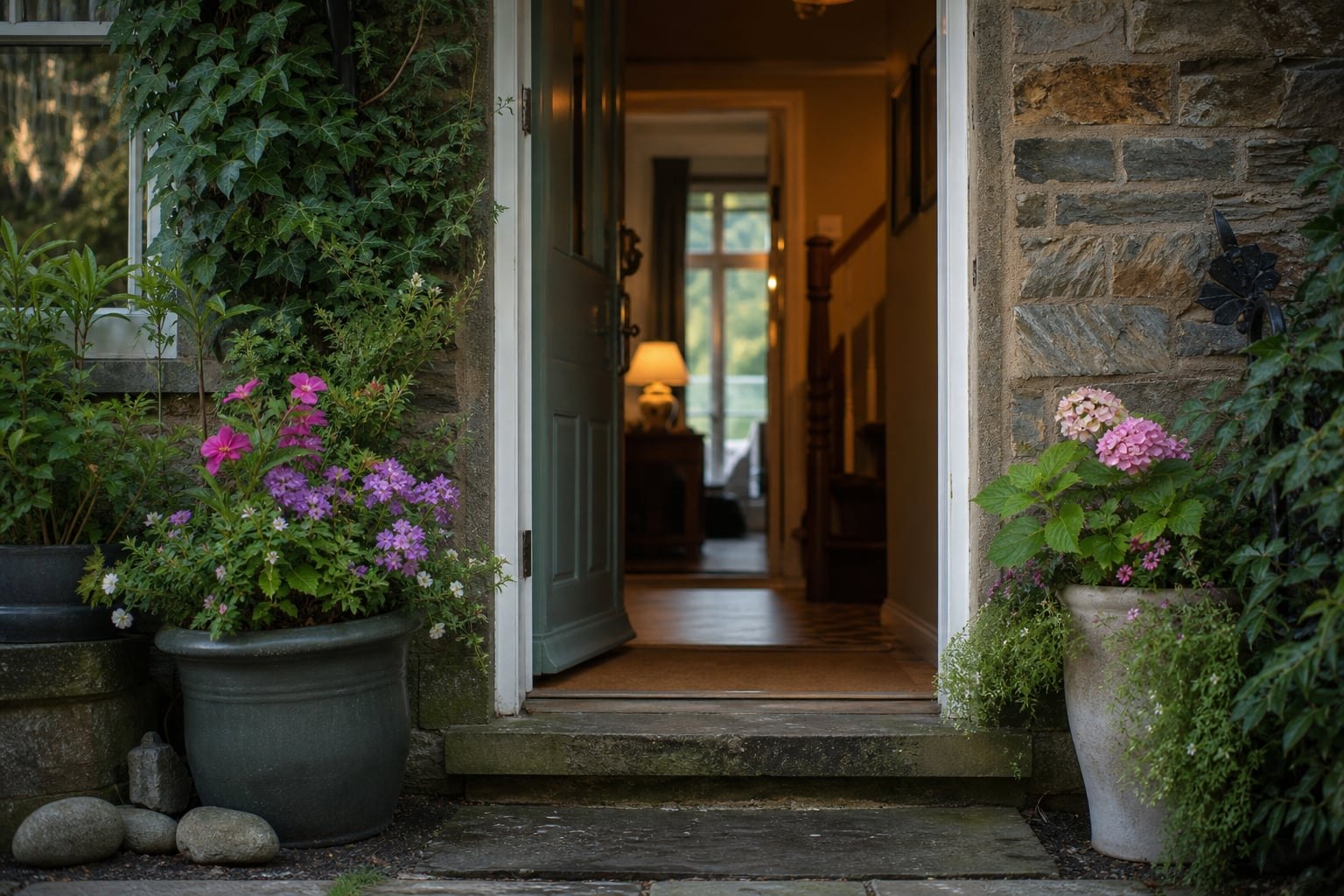 Front entrance threshold of the guest house