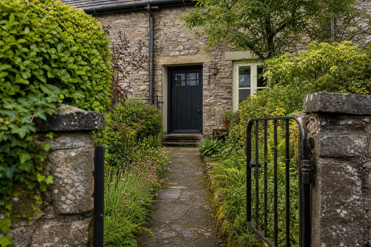 Front gate and path to the cottage door